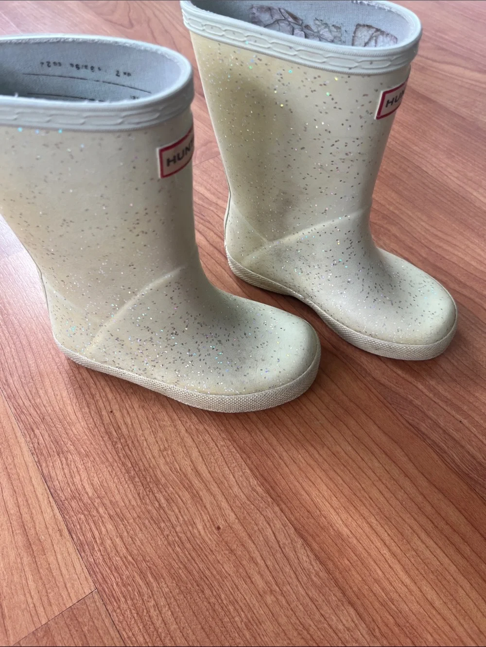 Hunter Kids mint green Glitter Rain Boots